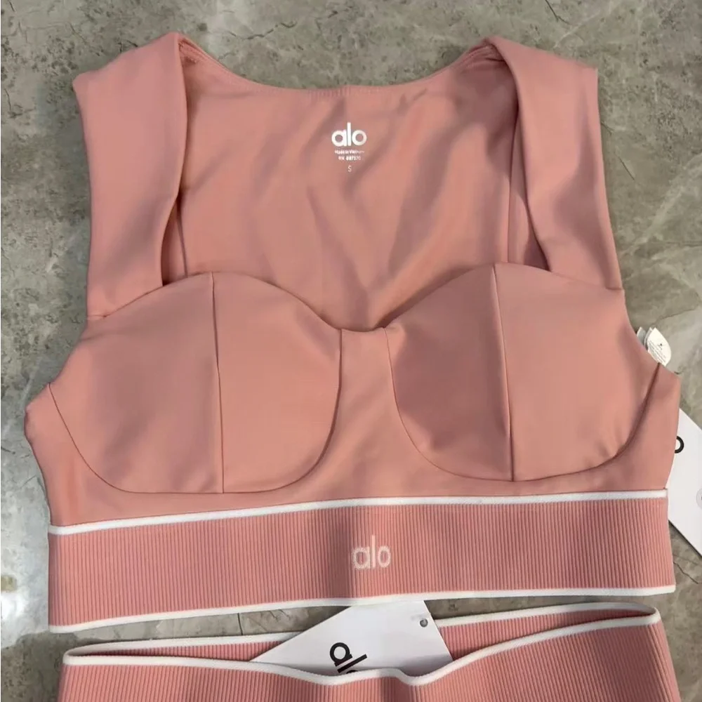 ALO Yoga High-Waist Leggings in Dusty Rose